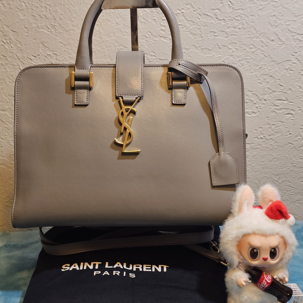 Preloved Saint Laurent Gray Cabas Medium